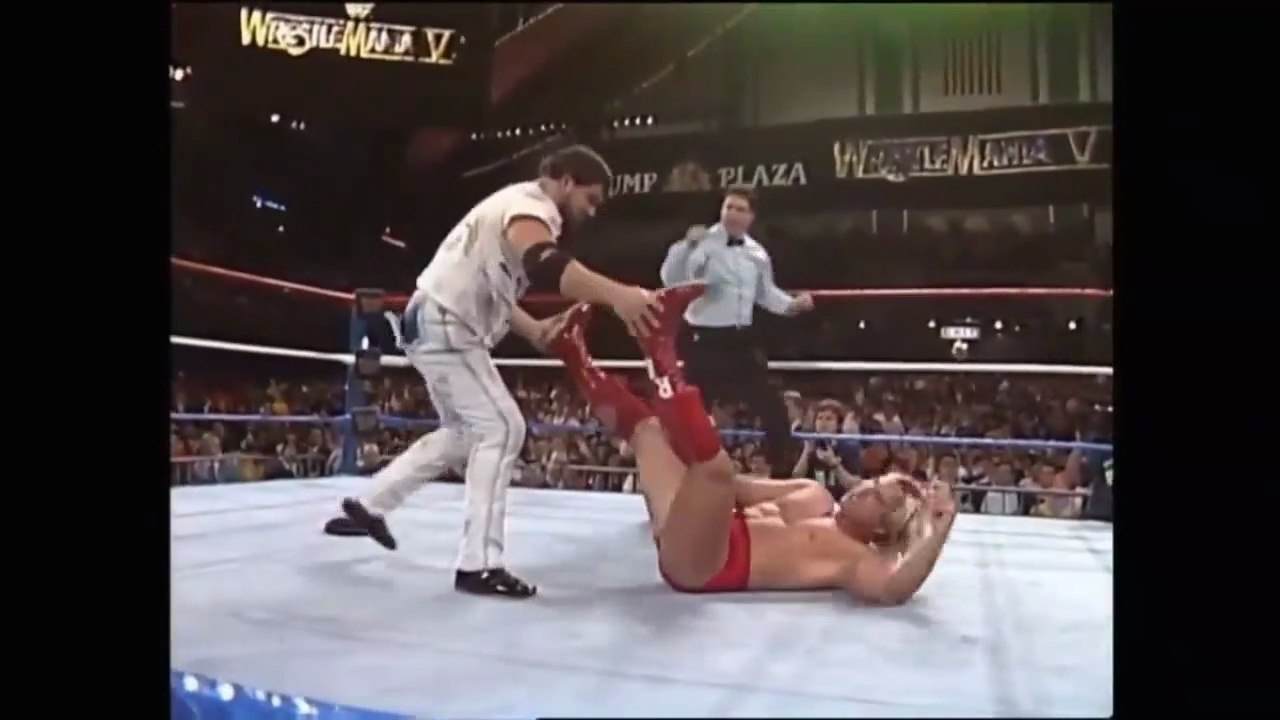 wrestlmania 5 red rooster vs Bobby the brain