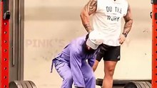 ELITE Powerlifter Use 32kg Mop Pretended to be a CLEANER in a GYM