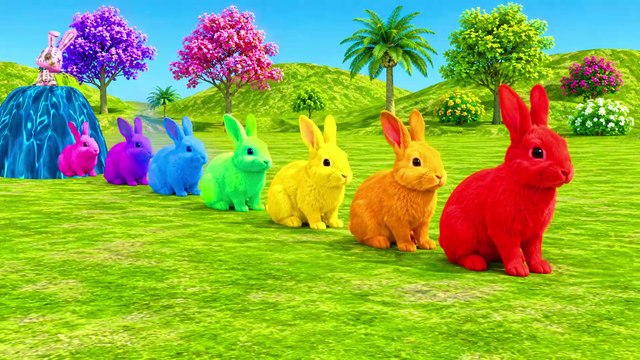 🐰 Paint Animals Rabbit Bunny Cartoon Cute Rabbits Fountain Crossing Animal Cartoon thumnail