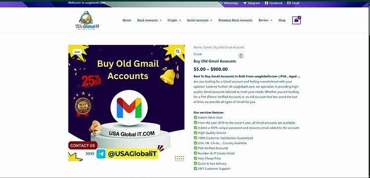 Buy Old Gmail Accounts | Aged & Verified for Business