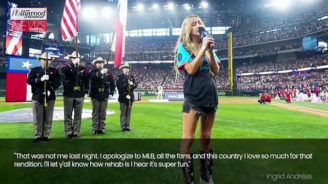 Ingrid Andress Apologizes for Drunk National Anthem Performance, Says She's Going to Rehab | THR News Video [Full Movie]