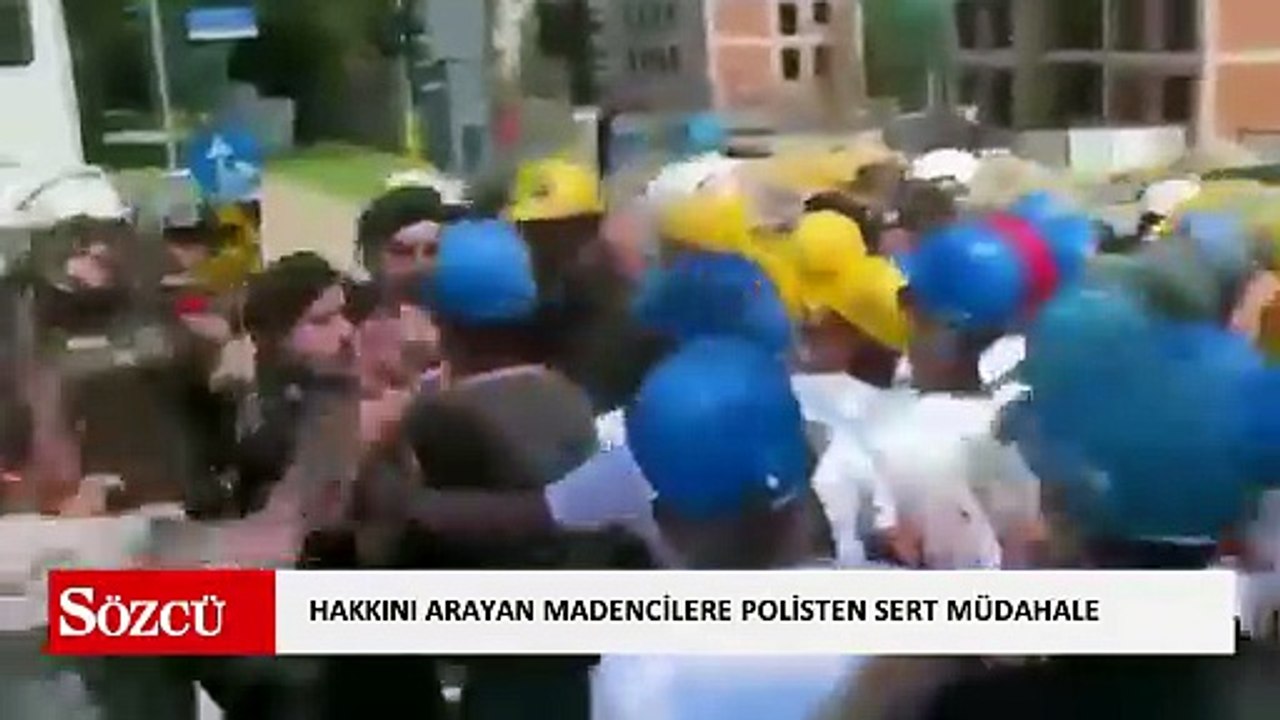 Hakkını arayan madenciye polis müdahalesi tepki çekti