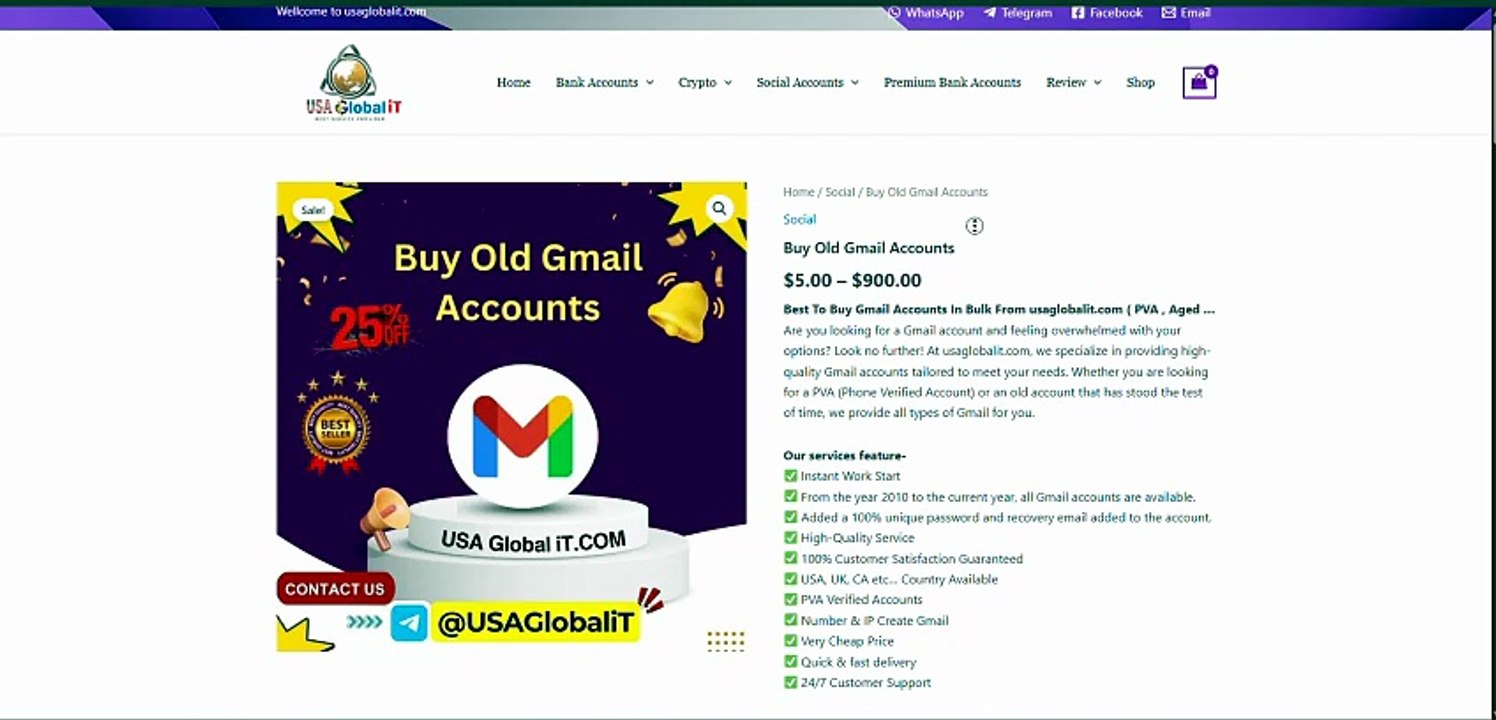 Buy Old Gmail Accounts from 0.01$!