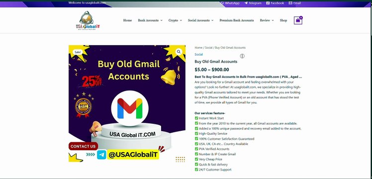Buy Old Gmail Accounts – Verified & Aged