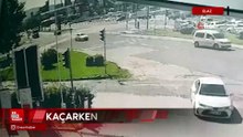 Elazığ'da kargadan kaçarken takla attı