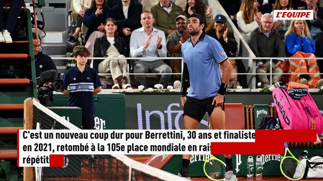Matteo Berrettini abandonne les larmes aux yeux, Matteo Arnaldi rejoint Flavio Cobolli pour une demi-finale 100 % italienne à Roland-Garros - Tennis - - Roland-Garros