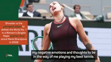 Sabalenka frustration made Shnaider feel she was on the right track