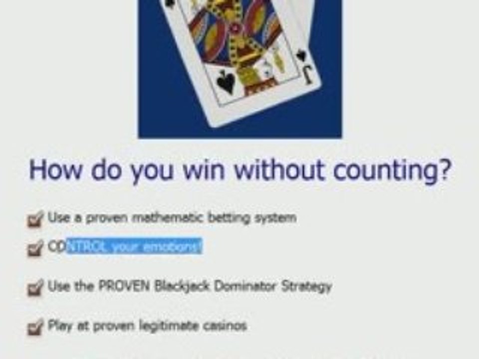 Winning at Blackjack Without Counting Cards