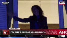 CORTO CFK salió al balcón en el marco de Ni Una Menos