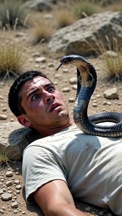 Man and snake  .video.