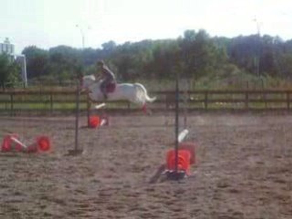 Iasmine et moi en cours compette parcour cso