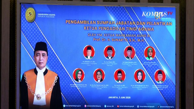 Momen Ketua MA Lantik 9 Ketua Pengadilan Tingkat Banding di Gedung Mahkamah Agung | MA NEWS
