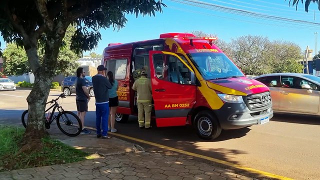 Jovem ciclista fica ferida em acidente com carro no Bairro Pioneiros Catarinenses