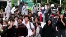 Disturbios en Bruselas durante una protesta estudiantil contra la reforma educativa.