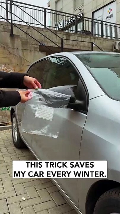 Winter hack to protect your car when it snows ❄🚗