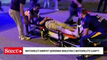 Kontrolden çıkan motosiklet, emniyet şeridindeki 2 motosiklete çarptı; 3 yaralı