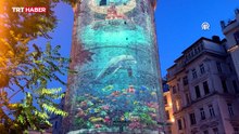 Galata Kulesi'nde "Sıfır Atık" temalı mapping gösterisi