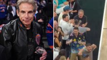 Ben Stiller erupts in celebration as Knicks steal Game 1 in San Antonio