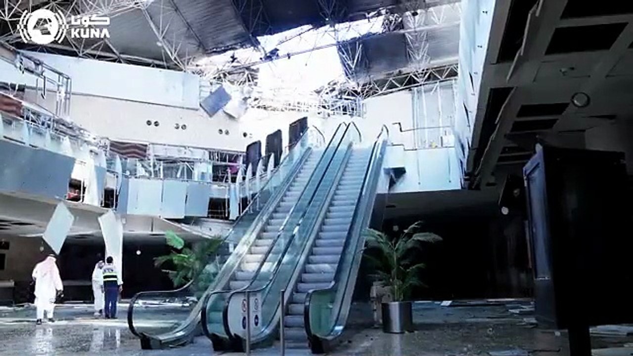 Kuwait PM inspects airport damage