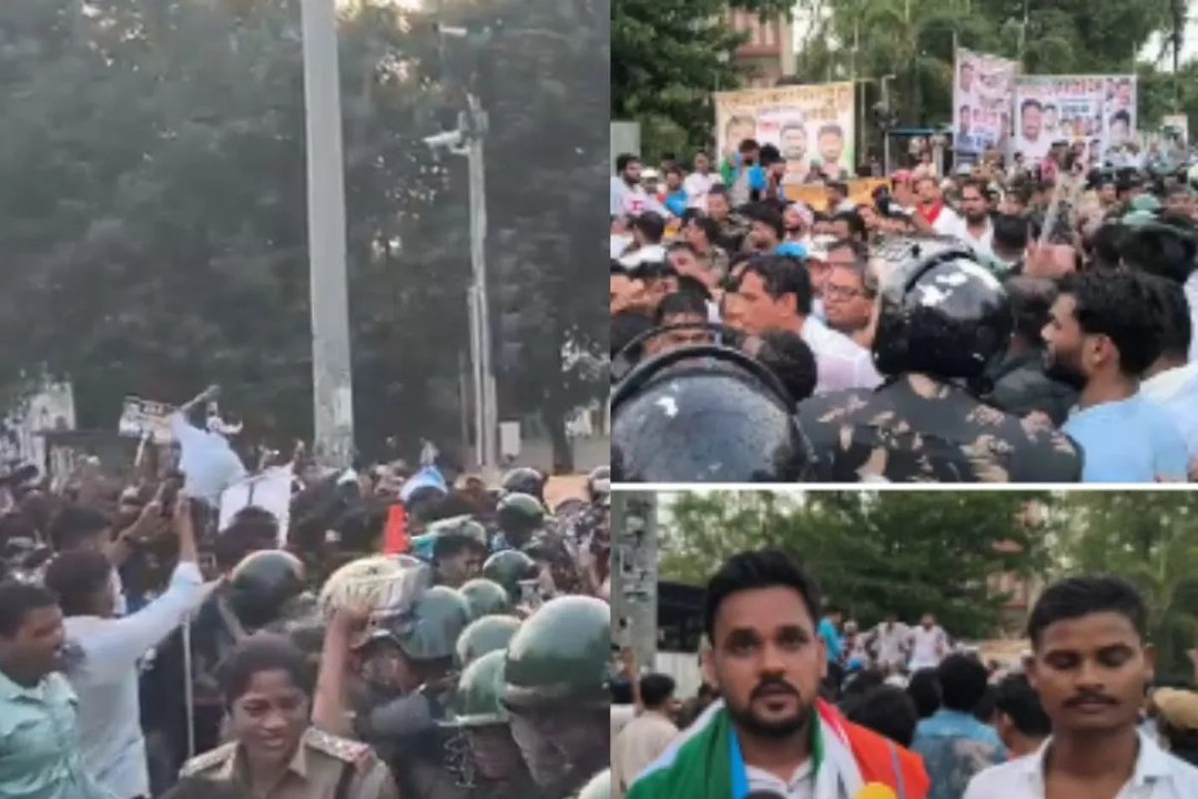 NEET पेपर लीक पर फूटा NSUI-छात्रों का गुस्सा, सांसद आवास घेराव में चली लाठियां, विधायक के फटे कपड़े, Video वायरल