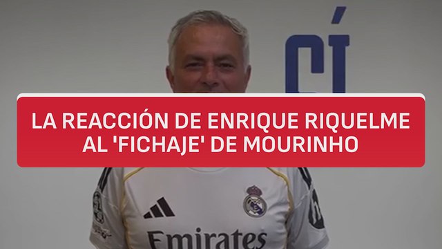 Viralizan la reacción de Enrique Riquelme en pleno directo al anuncio de Mourinho
