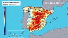 Anomalía de temperatura prevista en superficie por el modelo europeo para los próximos días