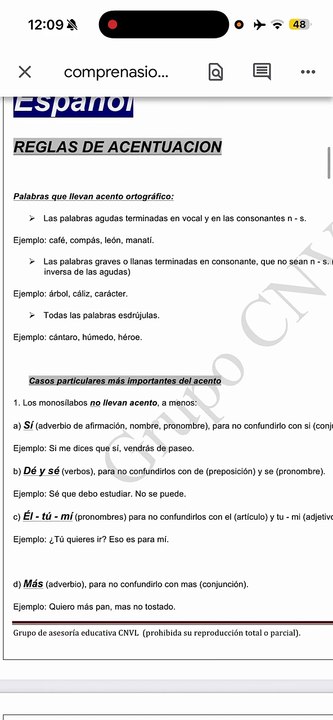 REGLAS DE ACENTUACIÓN Guía Exani II ￼ ingreso a universidad