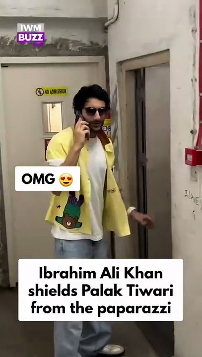 Ibrahim Ali Khan shields Palak Tiwari from the paparazzi