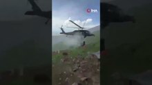 Malatya'da dağlık alanda kalp krizi geçiren vatandaş askeri helikopterle kurtarıldı