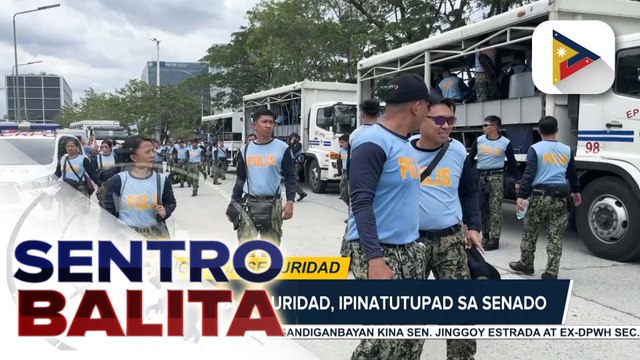 Mahigpit na seguridad, ipinatutupad sa Senado; mga empleyado na nag-onsite work, pinauwi | ulat ni Cleizl Pardilla