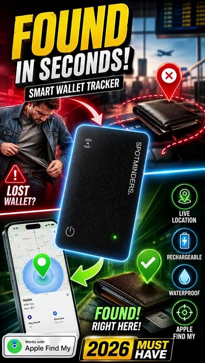 SPOTMINDERS Wallet Tracker Card
