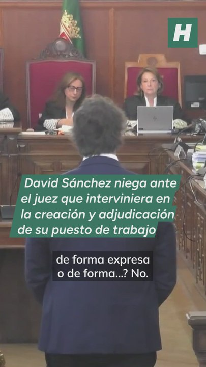 David Sánchez niega haber solicitado o ejercido influencia para realizar el cambio de denominación de su plaza, o que lo decidiera