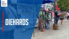 Duterte supporters disrupt traffic flow as they gather outside Senate building