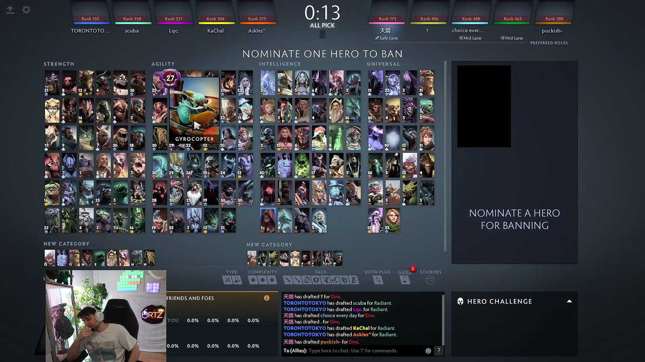 Dota 2 #106: "RTZ thinking about taking gabking sponsor"