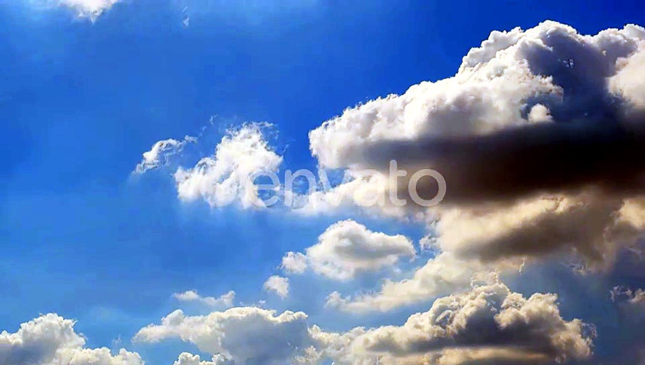 Clouds Drifting Across a Vivid Blue Sky