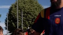 La Roja llega a A Coruña para afrontar su próximo partido frente a Irak.