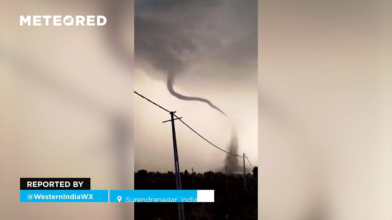 A tornado surprises the residents of Surendranagar, India