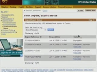 Export ups contacts