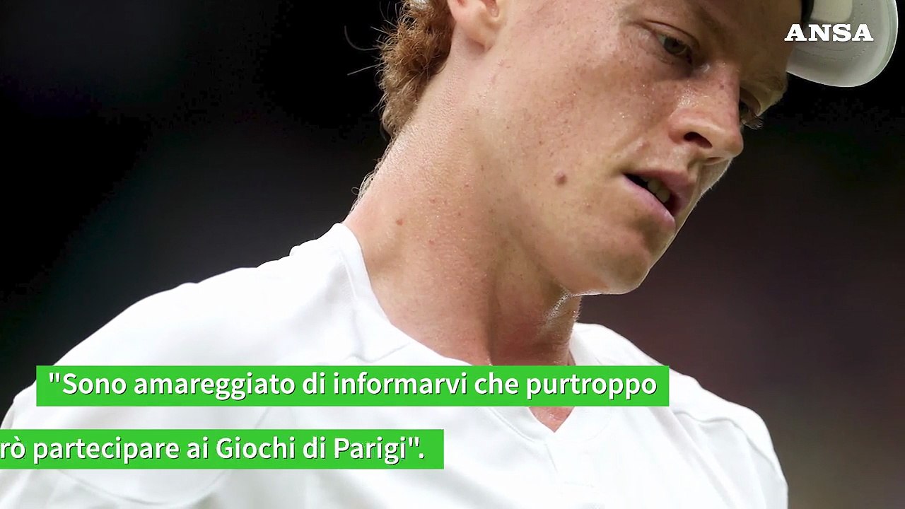 Sinner rinuncia alle Olimpiadi