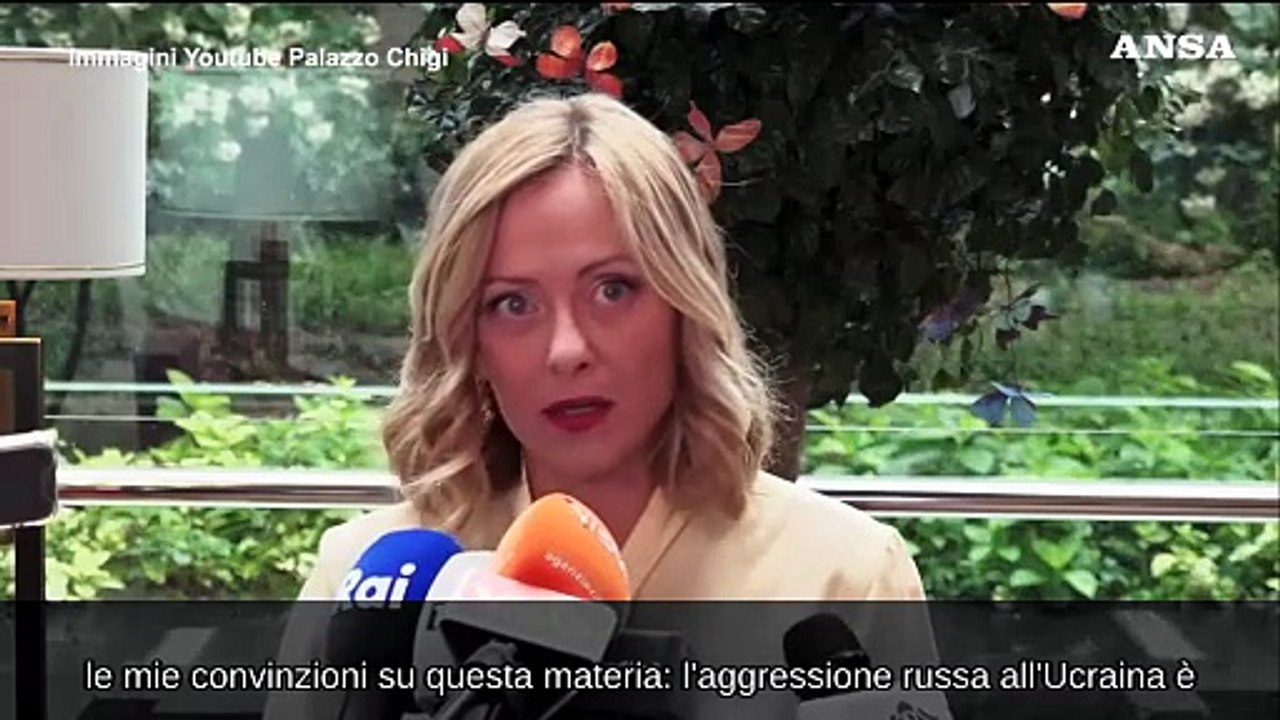 Meloni: "Chiari con la Cina, smetta di sostenere la Russia"