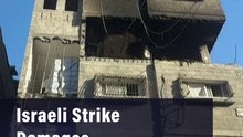 Israeli Strike Damages Building In Gaza
