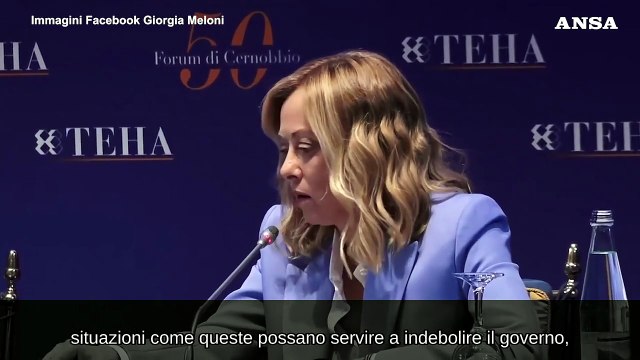 Cernobbio, Meloni: Il caso Sangiuliano non indebolisce il governo