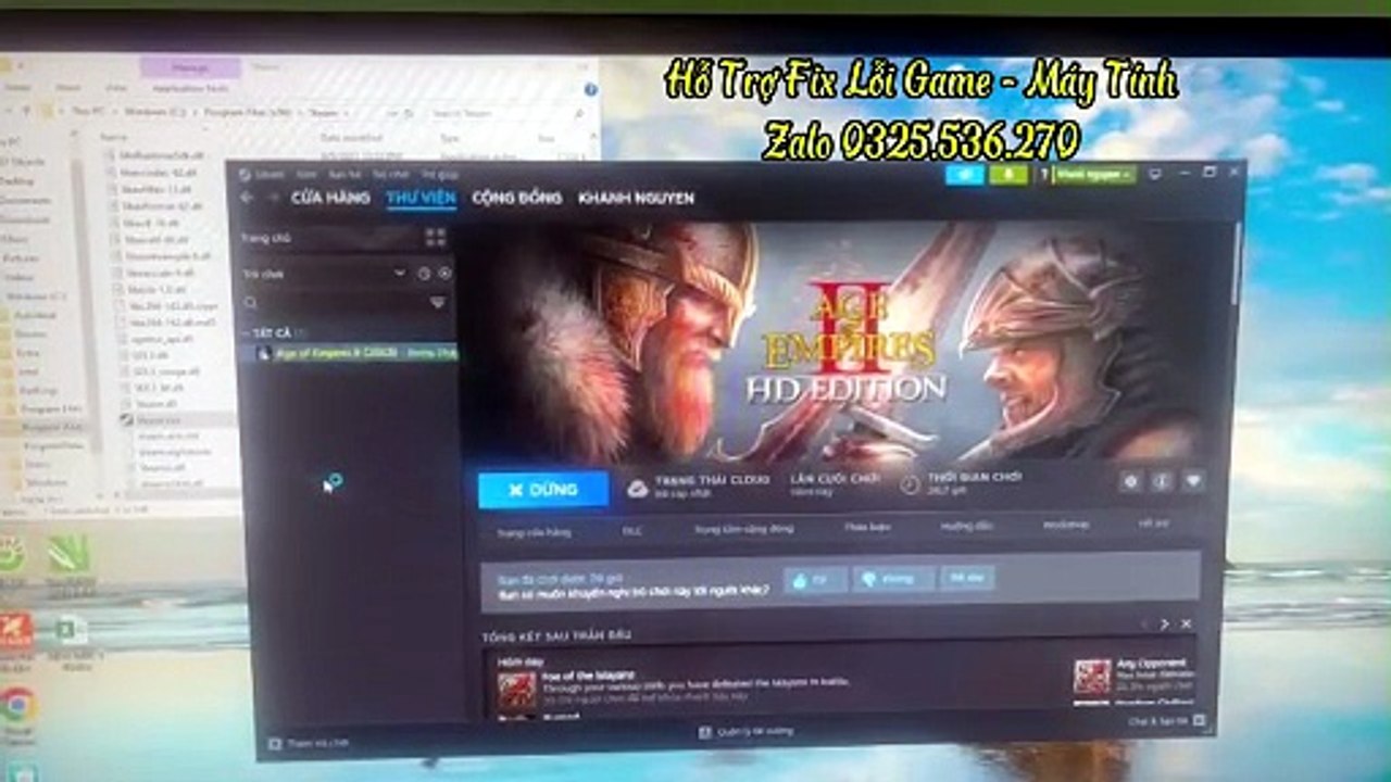 FIX THÀNH CÔNG LỖI AGE OF EMPIRES II HD (AOE 2 HD) STEAM MỞ GAME LÀ VĂNG TRÊN WINDOWS 10/11