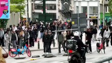 Choques entre estudiantes y policía en Bruselas en una protesta contra la reforma educativa