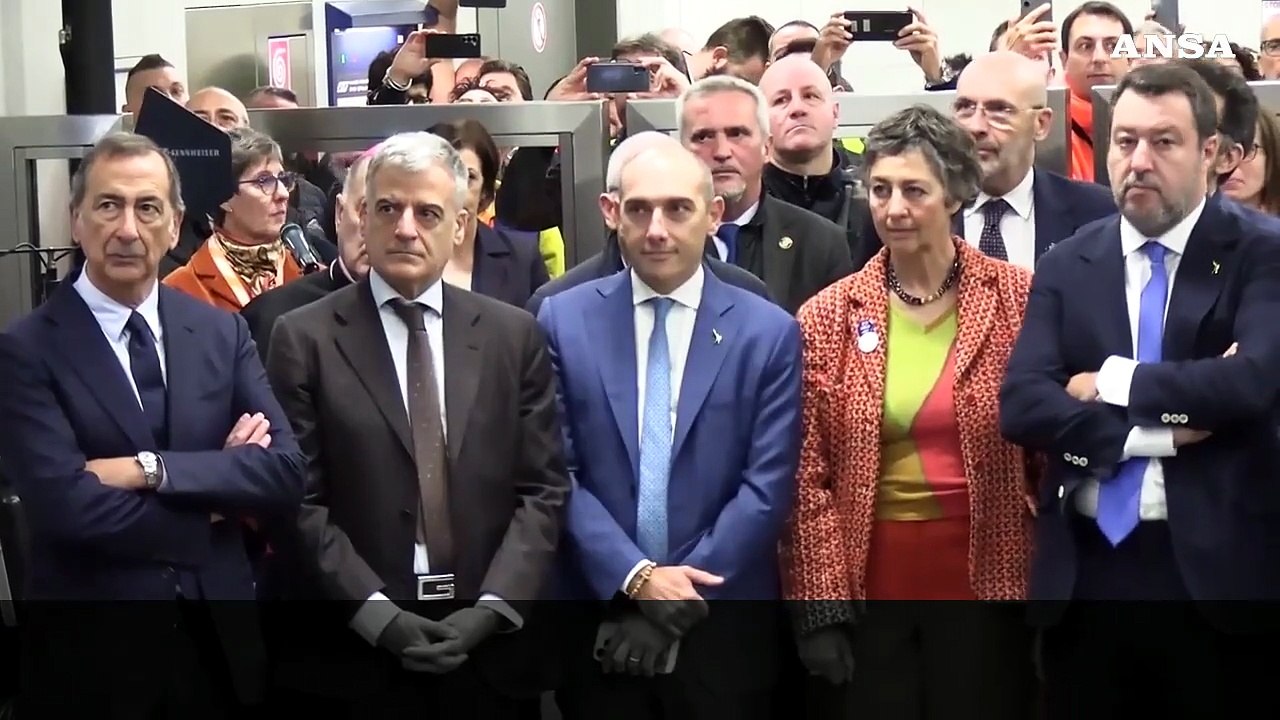 A Milano inaugurata linea metropolitana M4 con anche il ministro Salvini