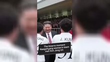 The bizarre moment Kim Jong Un congratulated Naegohyang women's team