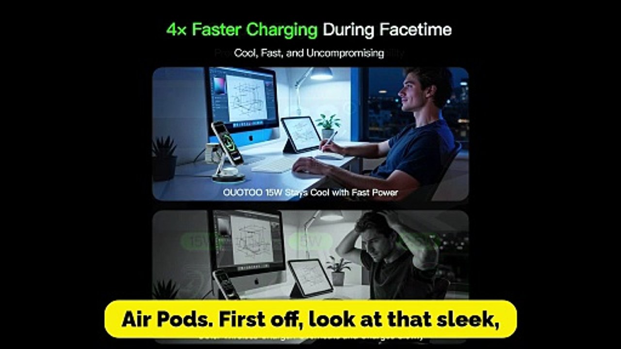Stop the Cable Mess! 15W MagSafe 3-in-1 Charging Station for iPhone & iWatch
