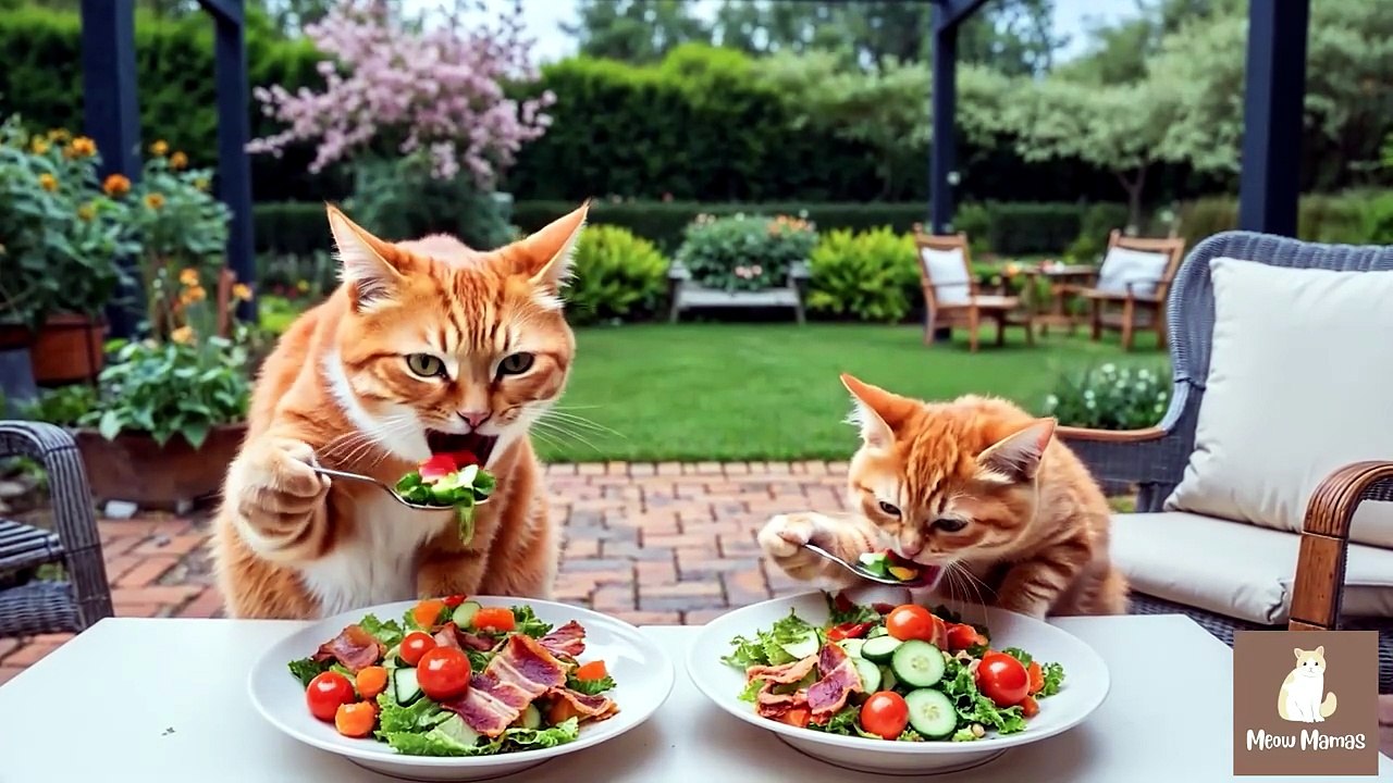 Mama Cat Trims Fur on the Farm and Makes Tiger Hat For Kittens At Home🐾🎩🐯_8