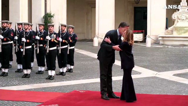 Meloni riceve il segretario generale della Nato Rutte