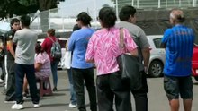 LARGAS FILAS EN ACREDITACIONES DEL ESTADIO AZTECA